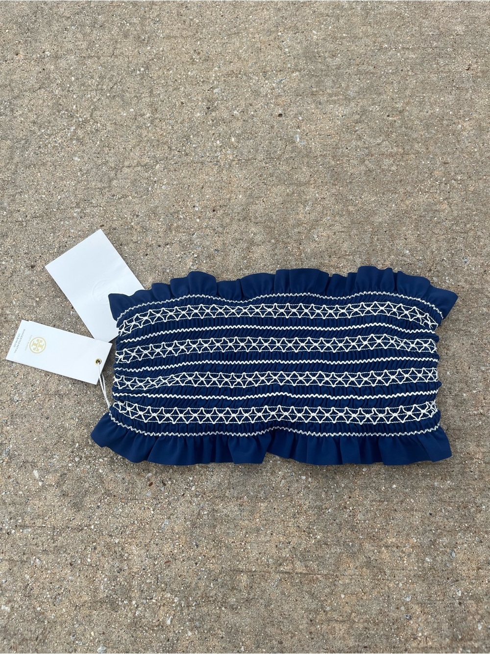 Tory Burch bandeau swim top women’s XS NWT